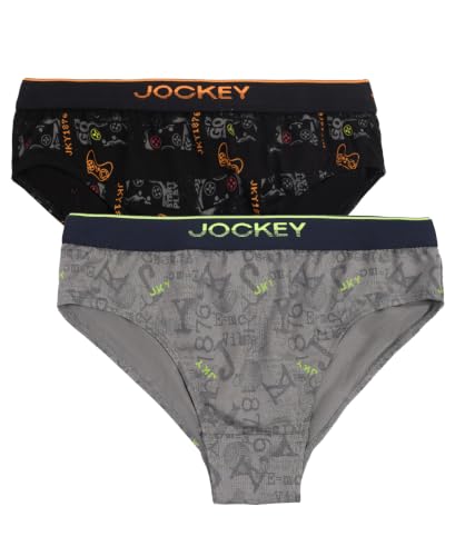 Image of Jockey PB04 Boys Super Combed Cotton Elastane Printed Brief (Pack of 2)