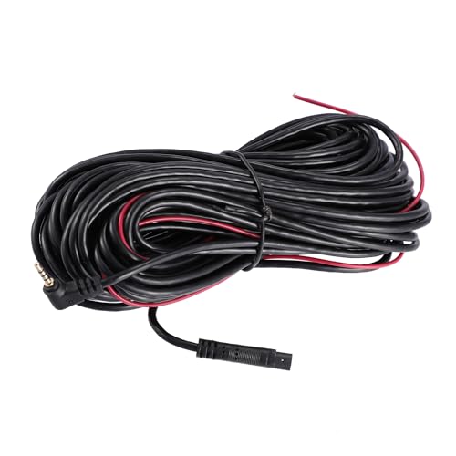 Motoforti Universal Dash Cam Rearview Backup Camera, 5 Pin 15m 49.21Ft, Black, Black, Red