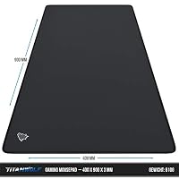 TITANWOLF - XXL Speed Gaming Mauspad Titanwolf Schwarz 900 x 400mm - XXL Mousepad - Tischunterlage Large Size - verbessert Präzision und Geschwindigkeit – Ansicht 2