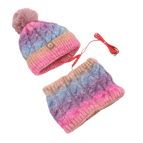 Gorro y bufanda con calefacción de fibra de carbono Haofy de felpa 4