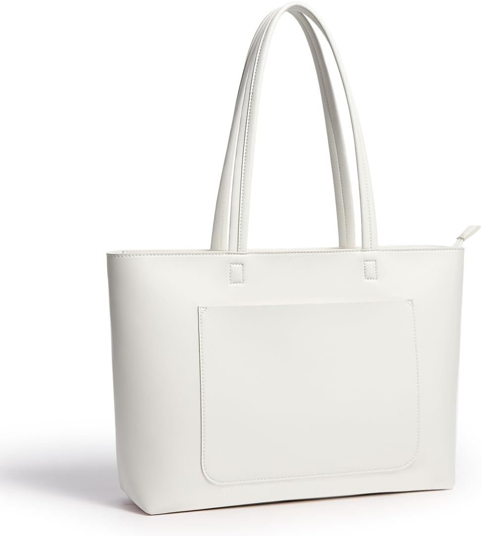 KALIDI Tote Bag for Women，Vegan Leather Shoulder bag，Tote Purse with Zipper for Work, Travel