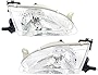 Evan-Fischer Headlight Set Compatible with 1998-2000 Toyota Corolla Left Driver and Right Passenger Side Halogen With bulb(s)