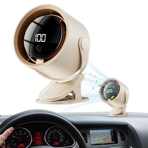 Ventilateur à clip rechargeable USB extérieur maison avec écran LED et pince de bureau