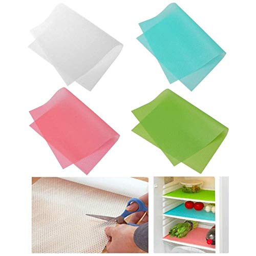 8pcs Refrigerator Mats (11"X17.7") EVA Shelf Liners Refrigerator Liners Fridge Mats Drawer Table Placemats