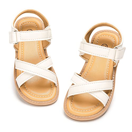 Image of Boys Girls Sandals Open Toe Breathable Princess Non-Slip Flats Summer Beach Lightweight Rubber Sole Sandals (Toddler /Little Kid)