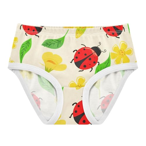 Cute Cartoon Ladybugs Floral Toddler Girls Underwear 2t Cotton Panties for Girl Cartoon Briefs Underpants