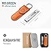 MR.GREEN Collapsible Nail Clippers Small and Thin Portable Travel Nail Scissors Cutter Stainless Steel Manicure Tools with Nail Files (Orange Leather Case+ Iron Box) Multicoloured