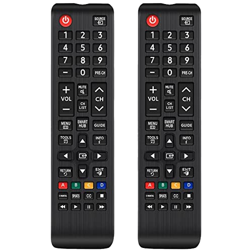 2PCS Télécommande Samsung BN59-01199F,Télécommande de Rechange pour téléviseur Samsung Smart TV,telecommande Universelle Samsung,telecommande pour Samsung LCD LED 3D HDTV Smart TV
