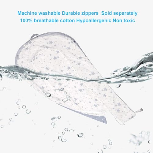 Image of Infant Baby Lounger Replaceable Cover co-Sleeping Newborn Baby Nest Backup Cover Breathable Machine Washable (Blue Star)