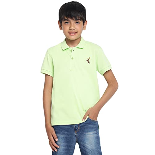 Image of Li'l Tomatoes Boys Pique Cotton Polo T-Shirt | Classic Collar & Button Placket | Soft & Breathable Summer Wear | Casual Comfort | 3-16 Years