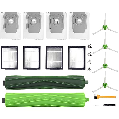 Accessoires de rechange pour iRobot Roomba i7/i7+/i3+/i4+/i6+/i8+/j7+, lot de 20 pièces de rechange comprenant 2 brosses principales, 4 filtres HEPA, 4 sacs...