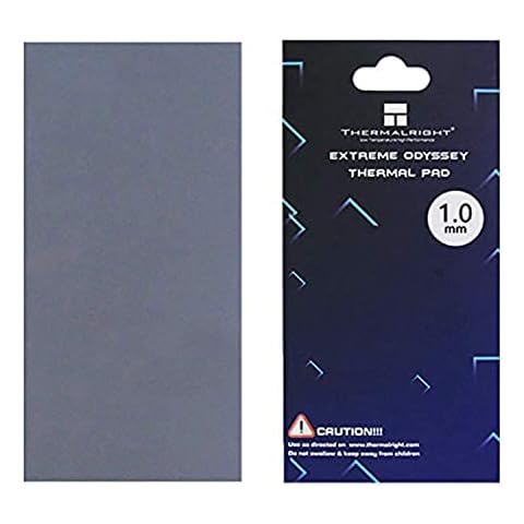 Thermalright Thermal Conductive Silicone Pads, 12.8W/mk 85x45x1.0mm Gray Non Conductive Heat Resistance High Temperature Resistance (85x45x1.0mm) Cover