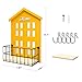 HENGSHENG wishacc Key Holder Wood Wall Mounted.Mail, Letter Holder, Key Rack Organizer for Entryway, Kitchen, Office (Deep Mustard Yellow)