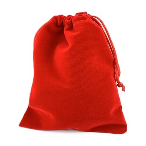 AEAOA Gift Bags, Pack of 5 pieces 16" X 12" Velvet Drawstring Jewelry Pouches, for Candy, Toys, Jewelry, Treats, Birthday Party Favors (Red) Cover