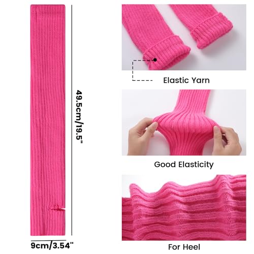 Image of Pleneal Leg Warmers for Women - Fashion Warm Ribbed Knit Leg Warmers 80s Accessories for Party Sports Yoga Dance