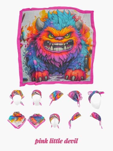 4pcs Neutral Printed Headscarf And Wristband, Soft Breathable Gauze Multifunctional Cycling Face Mask3