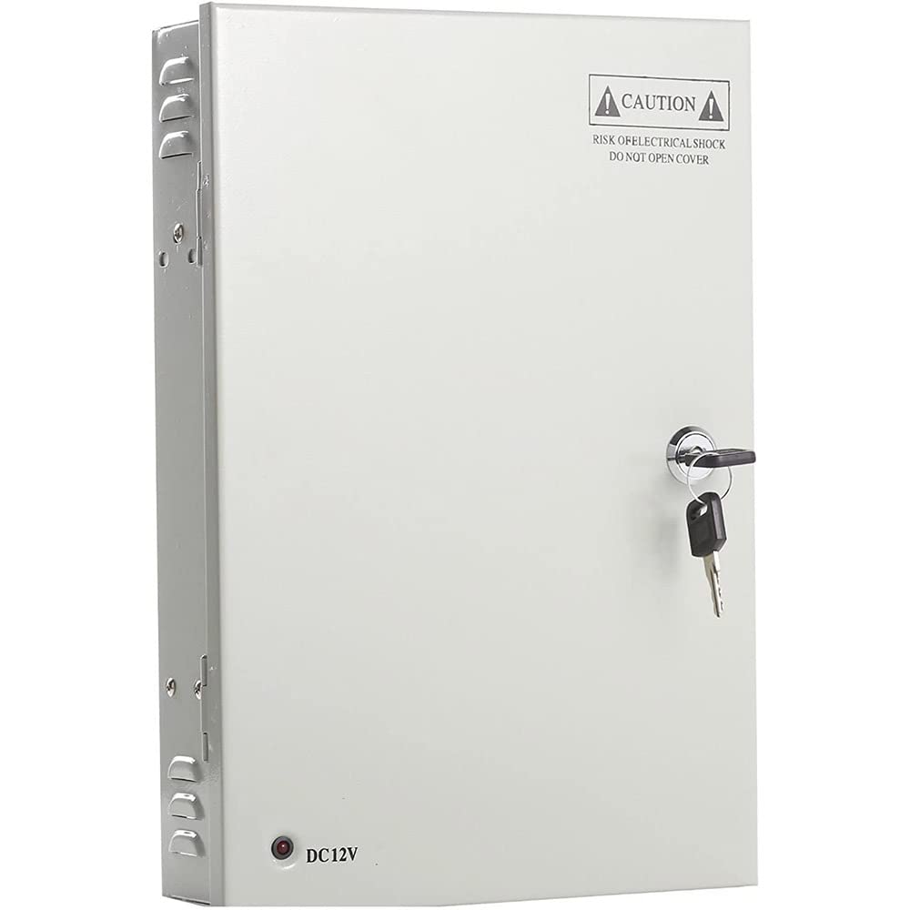 Vetrineinrete® Alimentatore stabilizzato per telecamere videosorveglianza con 18 uscite canali Box Telecamera 12v 20a 220v A16