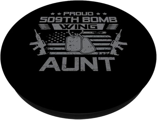 Miniatura 2 de Proud 509th Bomb Wing Aunt US Veteran Family Matching PopSockets Standard PopGrip