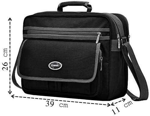 Bolsa Pasta Transversal Média Moderna Masculina Feminina Resistente Alça Mão Vários Bolsos Denlex No