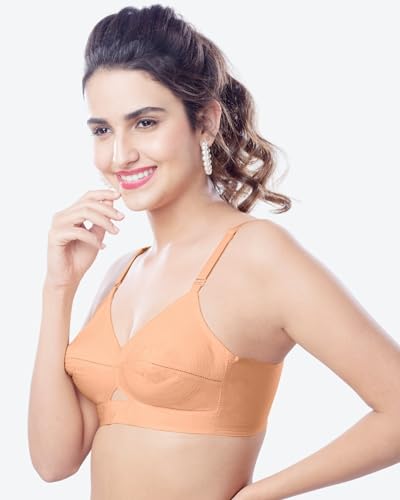 Image of Brida Kavya Xtrasoft Cotton Round Stitch Minimizer Bra - Full Coverage, Plus Size