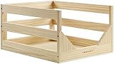 Crosley AC1053A-NA Record Storage Crate Holds up to 75 Albums, Natural
