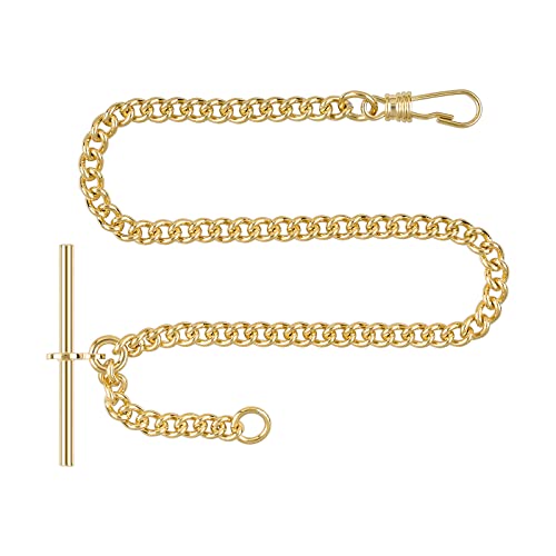 Hermann Jäckle T-Bar - Cadena para reloj de bolsillo (chapada en oro) Cover