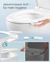 SONGMICS Toilettendeckel mit Absenkautomatik, Oval, Urea-Duroplast – Ansicht 3