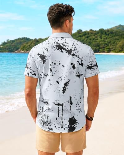 Image of 99TIMORO Fathers Film Button Down Shirt for Men, Funny Hawaiian Short Sleeve Top, Summer Beach Gifts