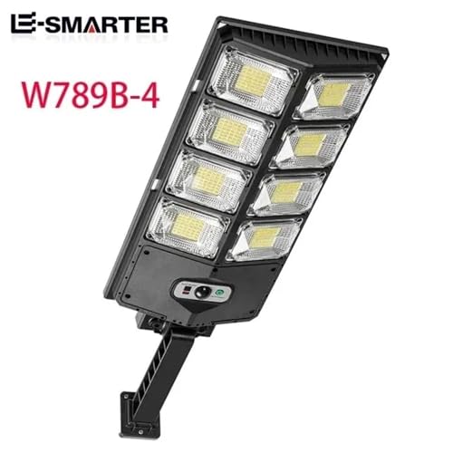 Foco solar exterior W789B-4 para asegurar caminos oscuros con luz LED potente y mando 3