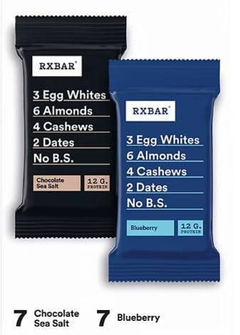 ZIQ Snack Simply Protein - Barras crujientes de proteínas, variedad, 14 unidades (chocolate con sal marina y bayas azules) / ZiQ Food Clip, 1 unidad