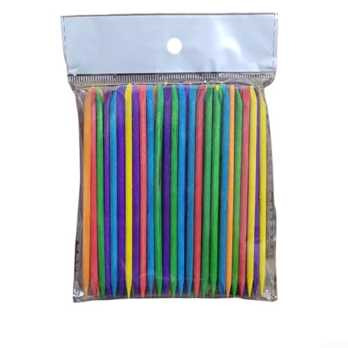 Paquete de 100 varillas de lijado esmeriladas para detalles finos en modelos de plástico tallado en madera, fabricación de joyas y proyectos de manualidades (color)
