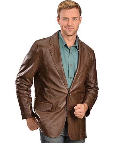 Scully Men's Lamb Leather Blazer Reg Chocolate 46 R #TOP3