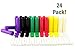 Essential Oil Aromatherapy Blank Nasal Inhaler Tubes, Assorted Colors, As Shown (24 Pack) Colored Plastic Vapor Inhaler Tubes w/Wicks