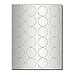 Adhesive Labels - 1 2/3" Round - 10 Sheets / 240 Labels - Laser Printer Only - Silver Foil
