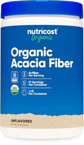 Nutricost Organic Acacia Fiber Powder (1 LB) Unflavored