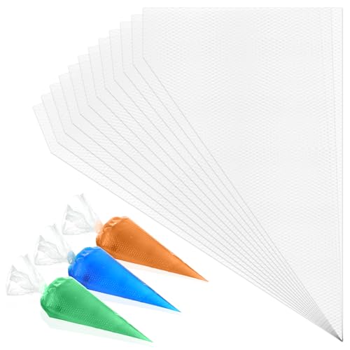200 poches petites pour douilles 8 pouces - Sachets jetables pour glaçage - Mini poches à douille sans embout pour crème et décorations de desserts