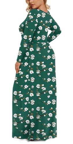 Image of LONGYUAN Women's Plus Size Maxi Dresses for Curvy Women Casual Long Dress XL-6XL