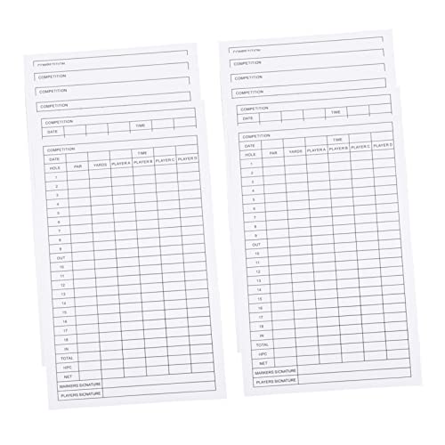 12 tarjetas de puntuación para golf recubiertas KICHOUSE