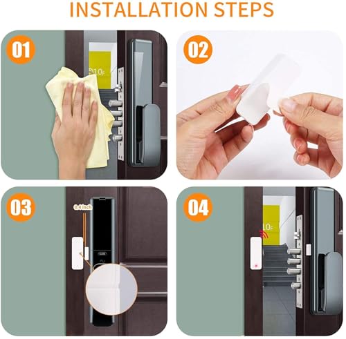 Image of OKOS Smart Door Window Sensor Wi-Fi | Wireless Home Security Alarm | Instant Alerts via Okos Smart App | No Hub Required | AAA Battery Powered | 2.4GHz Wi-Fi | Easy Installation