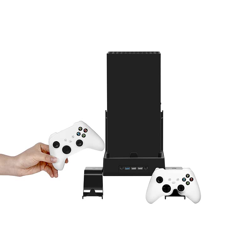 Soporte de Pared para Xbox Serie X, Soporte de Pared para Mando y Auriculares Soporte de Pared para Colgar en Pared Móntalo Cerca o Detrás de la TV