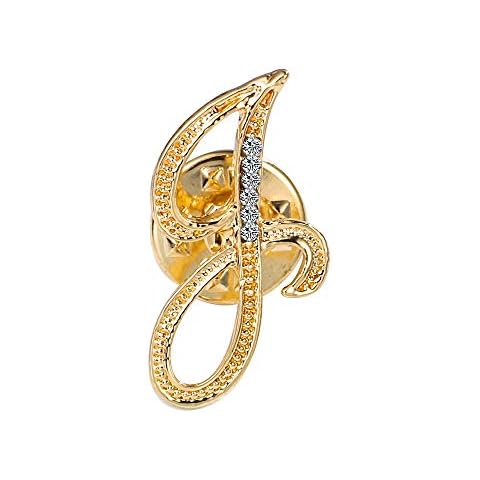 Initial Letter Brooch Pin Small Lapel Pin Tie Tack Name Personalized Gifts for Women Men Gold J Cover