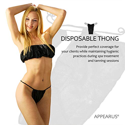 APPEARUS 60 Count Disposable Thongs Women's Disposable Bikini Panties