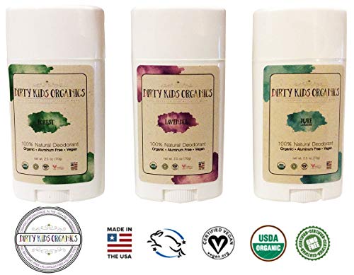 Certified Organic Kid’s Deodorant Stick By Dirty Kids Organics - Vegan, Non-Toxic, Non-Gmo, Aluminum Free Kids Natural Deodorant For Boys & Girls 24 Hour Kid Deodorant (Lavender Scent, 2 Pack) #TOP4