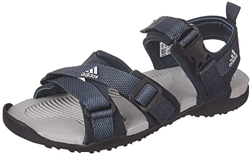 Image of Adidas Men NU GLADI M Synthetic Outdoor Sandal CBLACK /DOVGRY /BLIBLU | HPW45