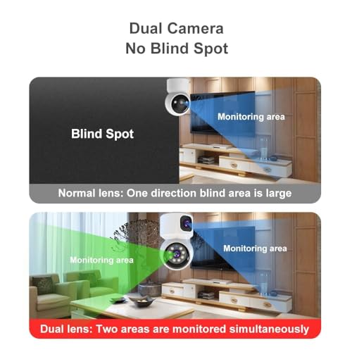 Image of Maizic Smarthome Supercam WiFi Indoor 5+5MP FHD CCTV Camera with Color Night Vision, Two Way Audio, Motion Detection, Multi Users View and SD Card Support (Up to 128 GB)