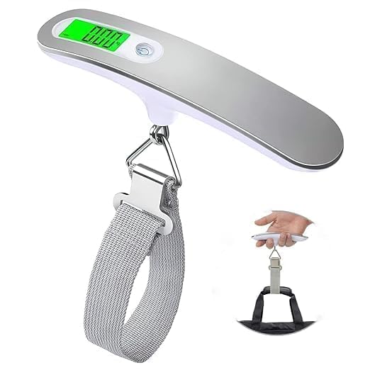 KMJSA Digital Portable Electronic Luggage Weighing Scale | 50 kg Capacity | Steel Body | Lifetime Replacement | for Home, Travel, Flights, Bags, and Baggage-image-14