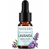 ESSENCIALES Aceite Esencial de Lavanda 100% Puro y Natural - Aceite de Lavanda para Difusor, Aromaterapia y Relax - 10 ml