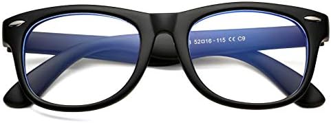 COASION Youngsters Blue Mild Blocking Glasses TPEE Rubber Versatile Gentle Pc Eyeglasses Frames for Kids Age 3-9
