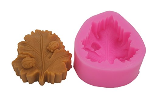 Longzang Ladybug On Leaf Mould S382 Art Silicone Soap Craft Diy Handmade Candle Molds #TOP1