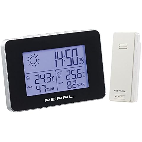 PEARL Funkthermometer: Wetterstation mit Funkwecker Cover